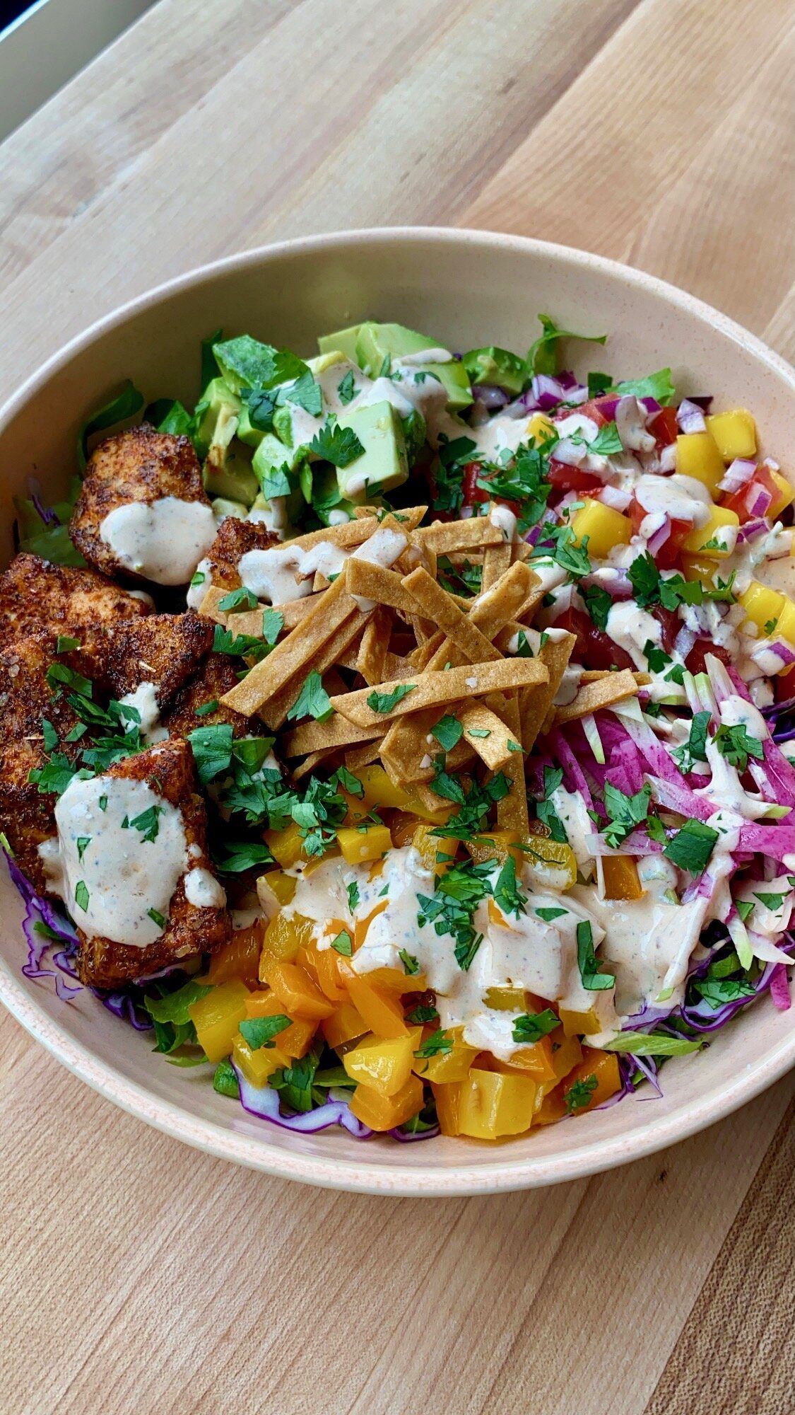 Southwestern Style Halibut Salad with Chipotle Lime Dressing